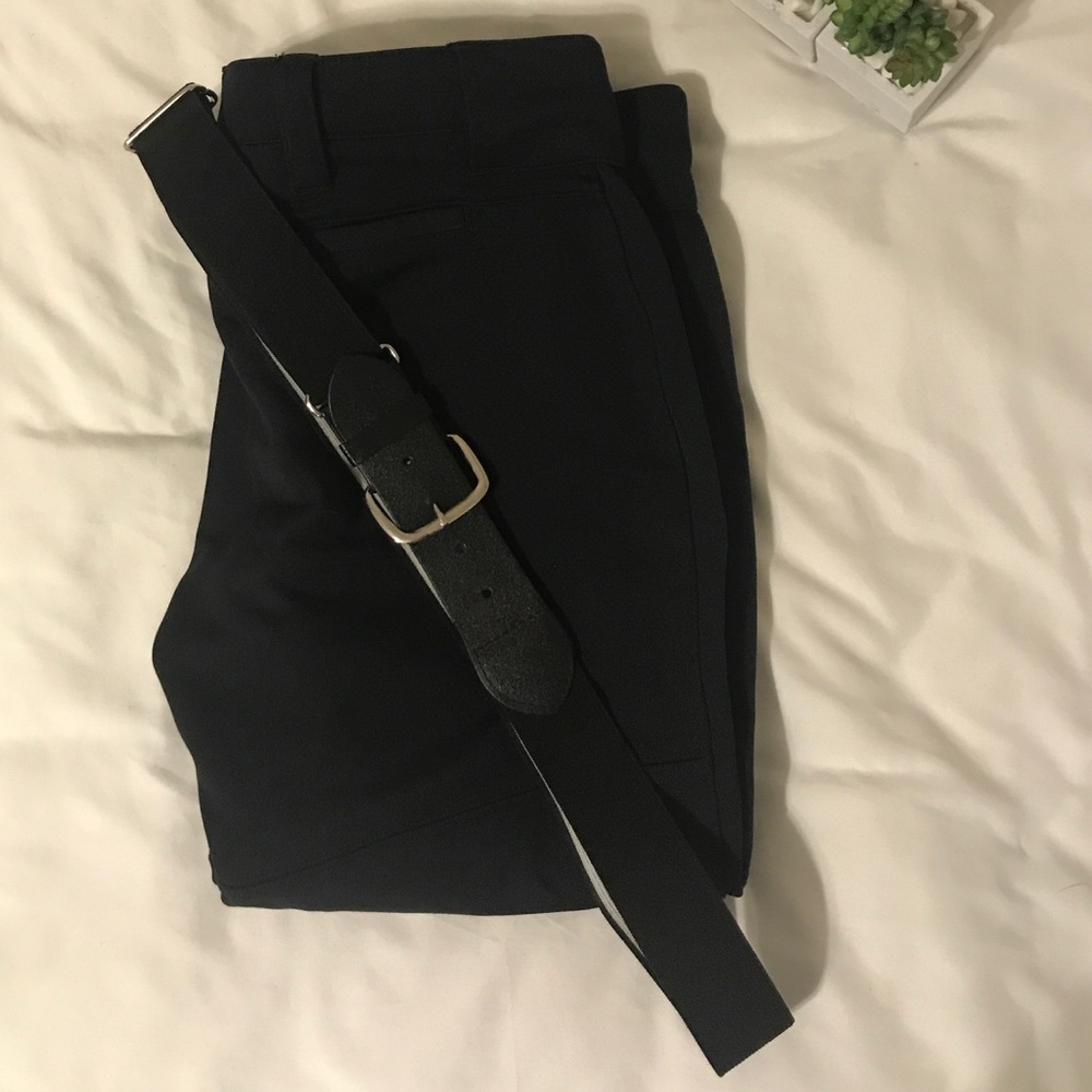 softball pants and belt